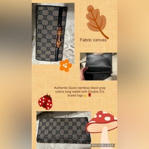 Authentic used Gucci long  wallet with Bamboo design ☝️🌹